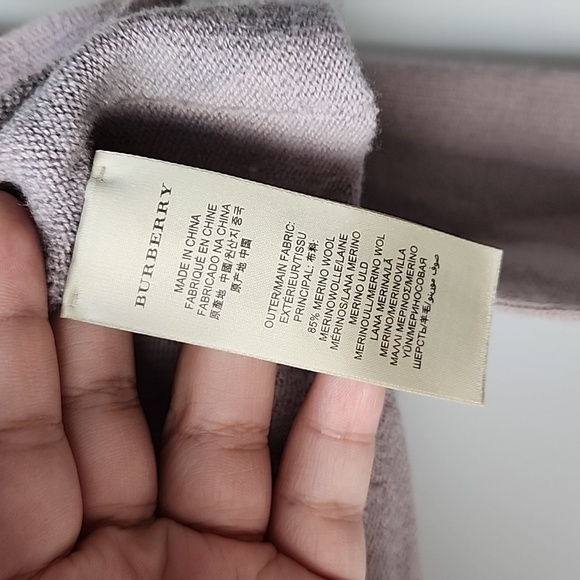 Burberry Brit Inside Out Reversible Fine Knit Print Fully Fashioned Sweater Top - Picture 5 of 8